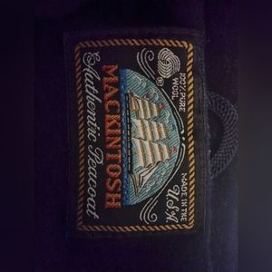 Deep blue Mackintosh wool coat